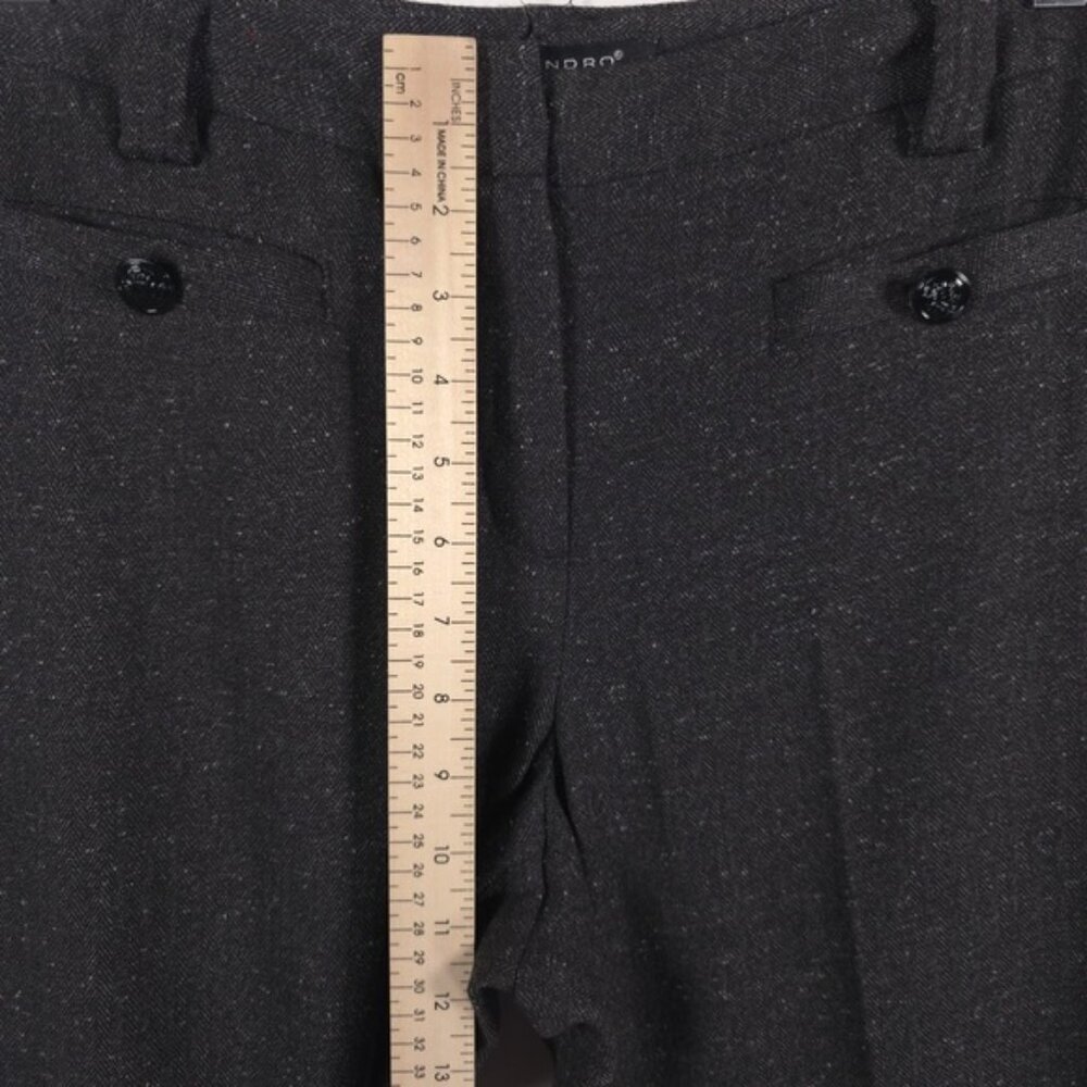 SANDRO Sportswear Rayon‎ Blend Straight Wide Suit Trousers Pants Slacks Size 10 - Picture 5 of 11